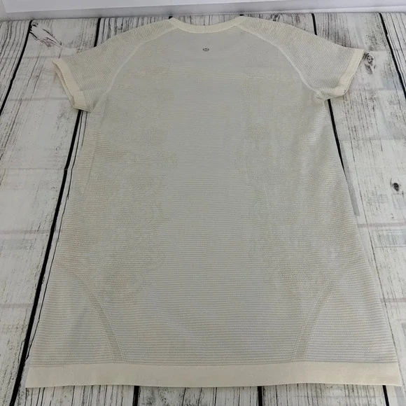 Lululemon Swiftly Tech Short Sleeve Cream White Athletic Shirt Size 12 - Picture 2 of 11
